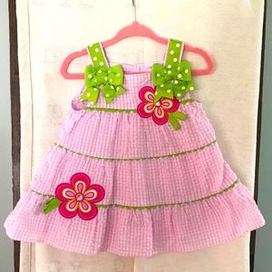 Rare Editions flower ric-rac dress
